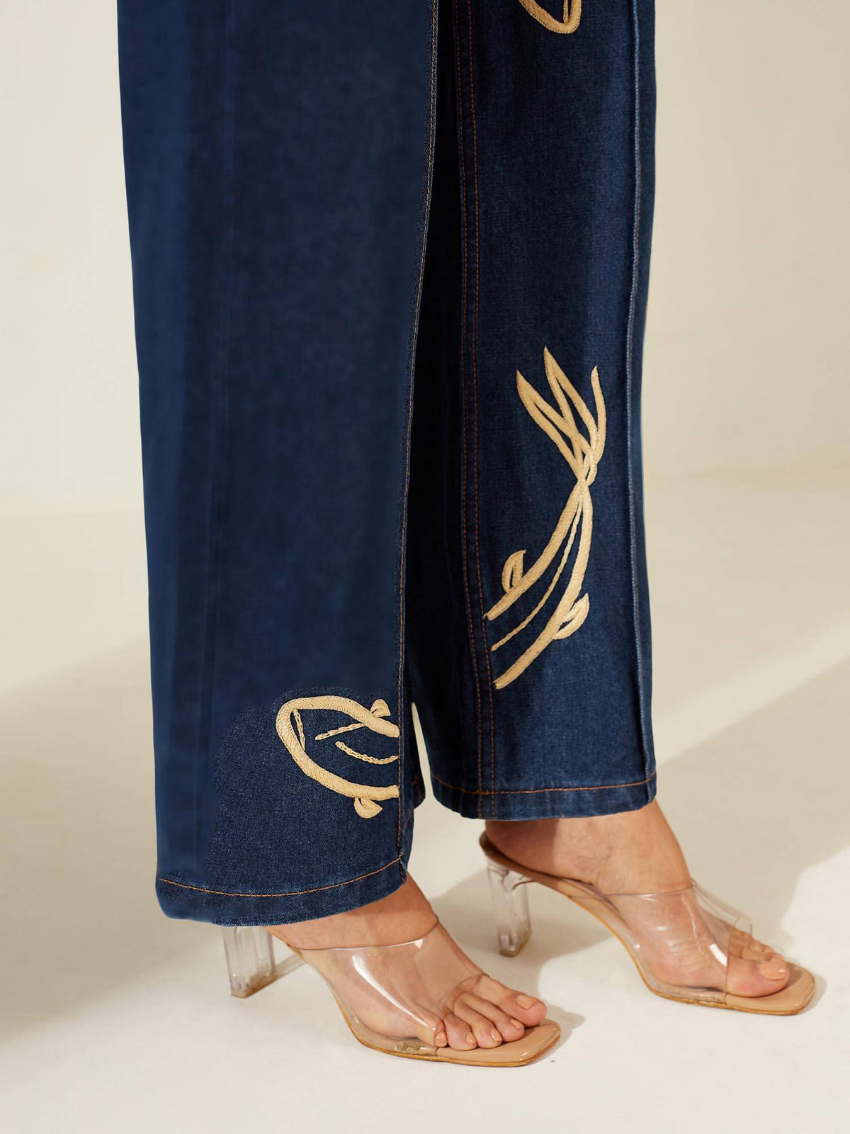 Women Light Blue Wide-Leg High Rise Stretchable Denim Jeans | RF89 - view 5