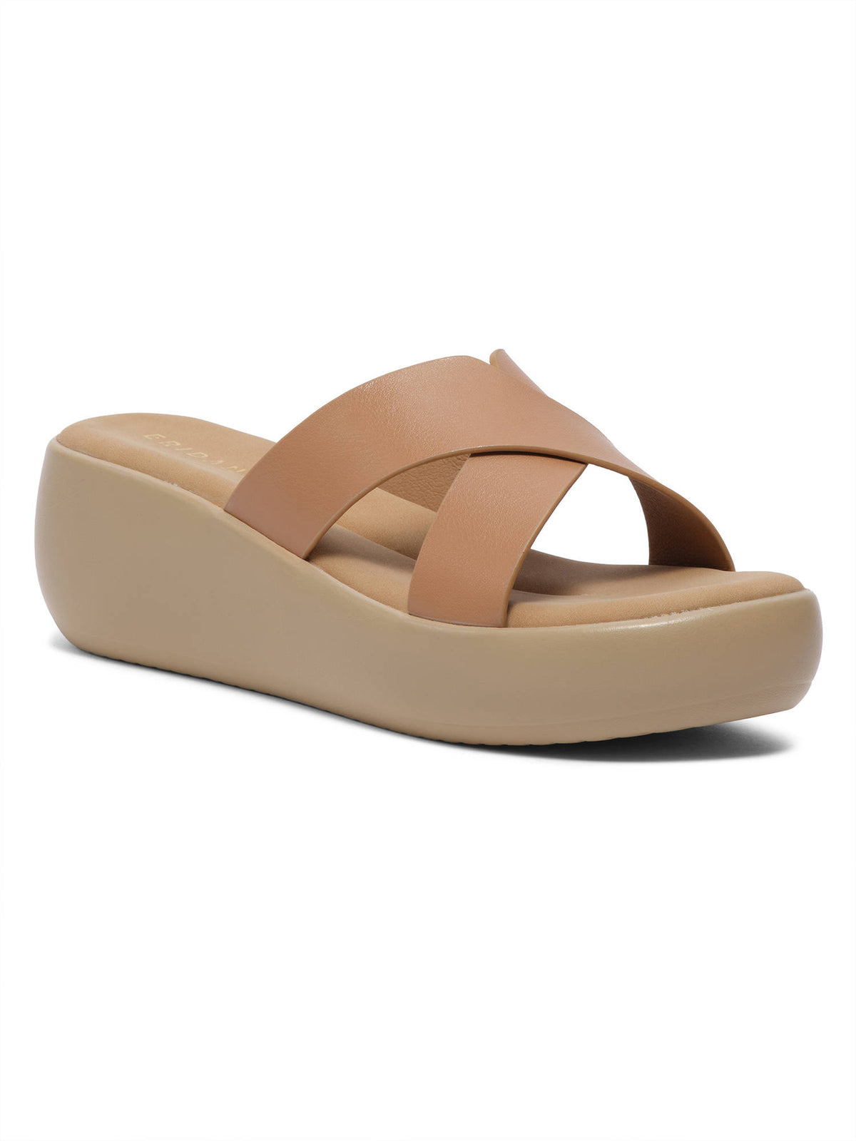 Women Yvaine Beige Slip-on Platform Sandals | SD89 - view 2