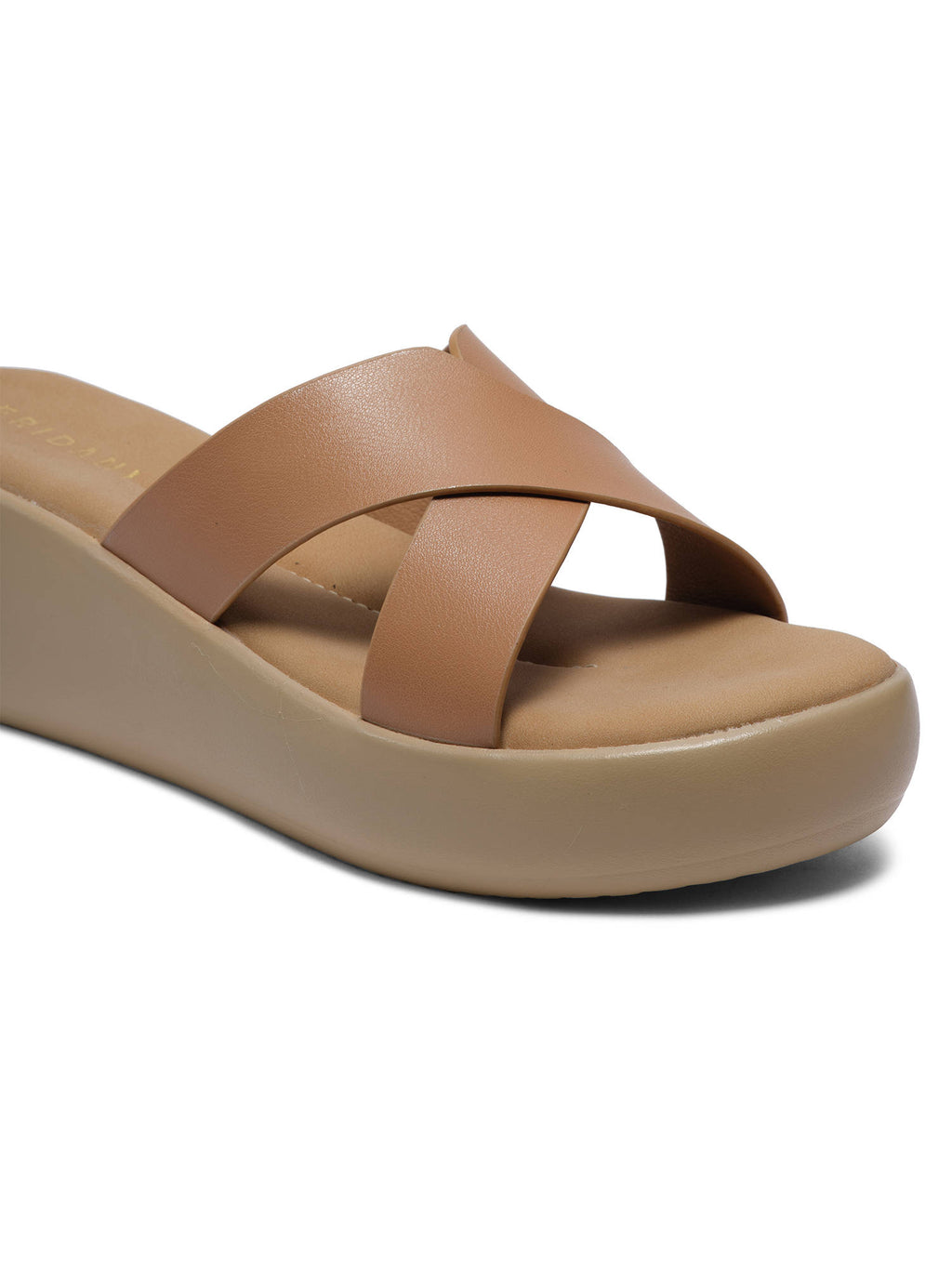 Women Yvaine Beige Slip-on Platform Sandals | SD89 - view 6