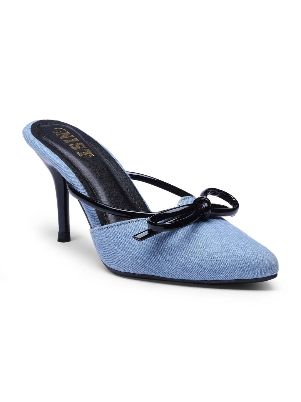 Pointed Toe Bow White Mules | H78 - view 11
