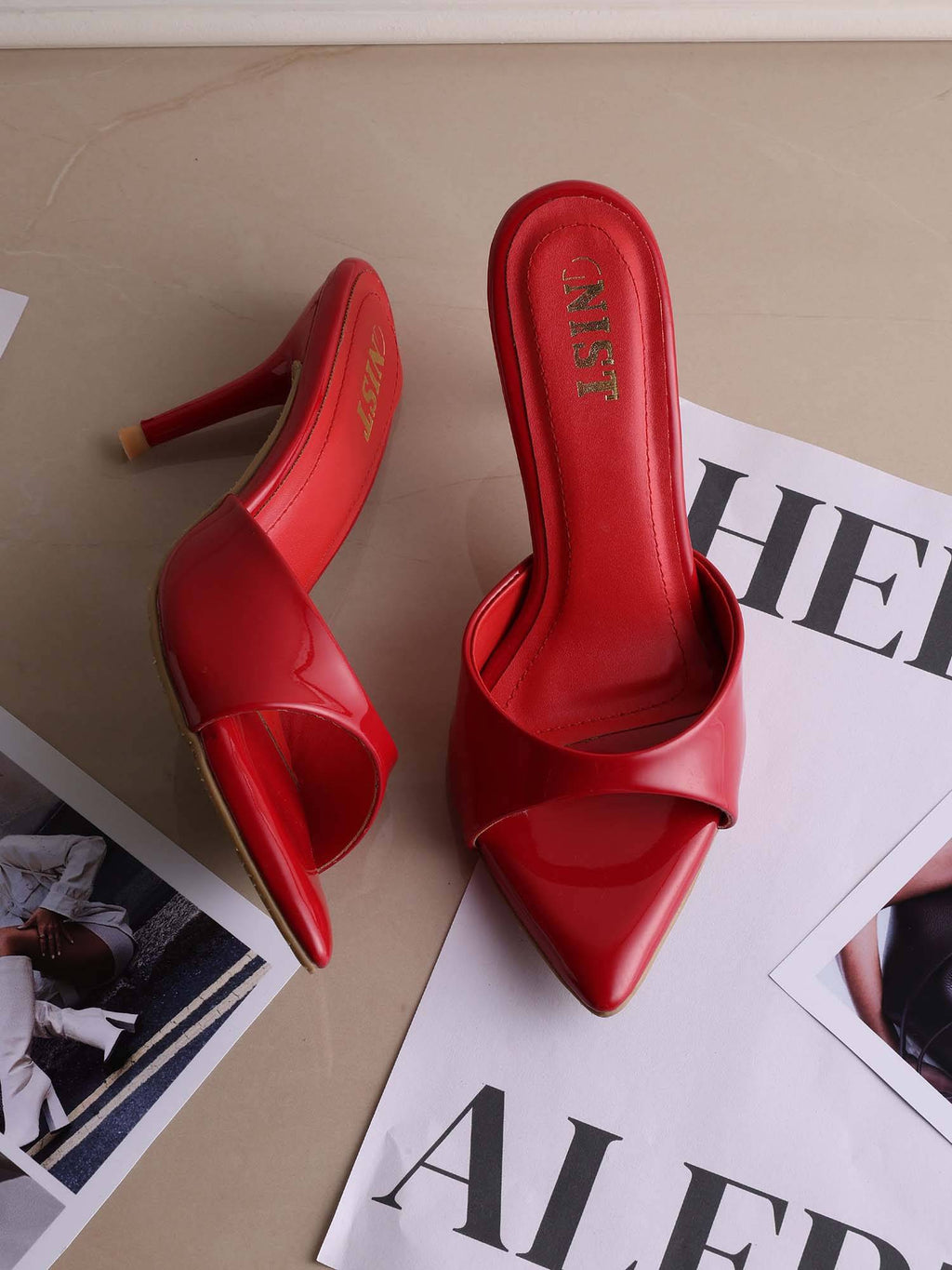 Classic Pointed Toe Red Stilettos | H78 - view 2