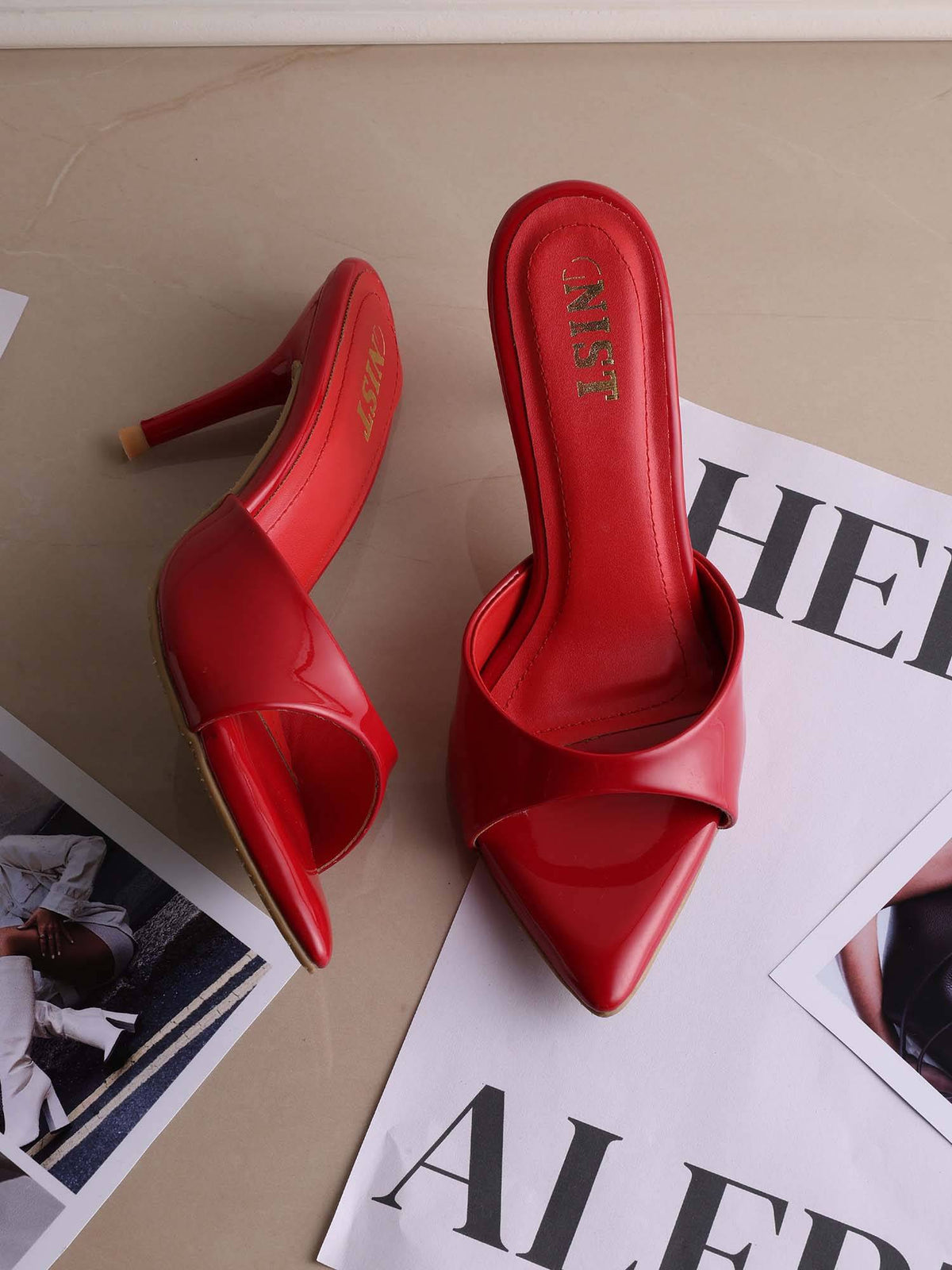 Classic Pointed Toe Cherry Maroon Stilettos | H78 - view 10