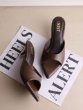 Comfortable Pointed Toe Tan Kitten Heels | H78 - view 29