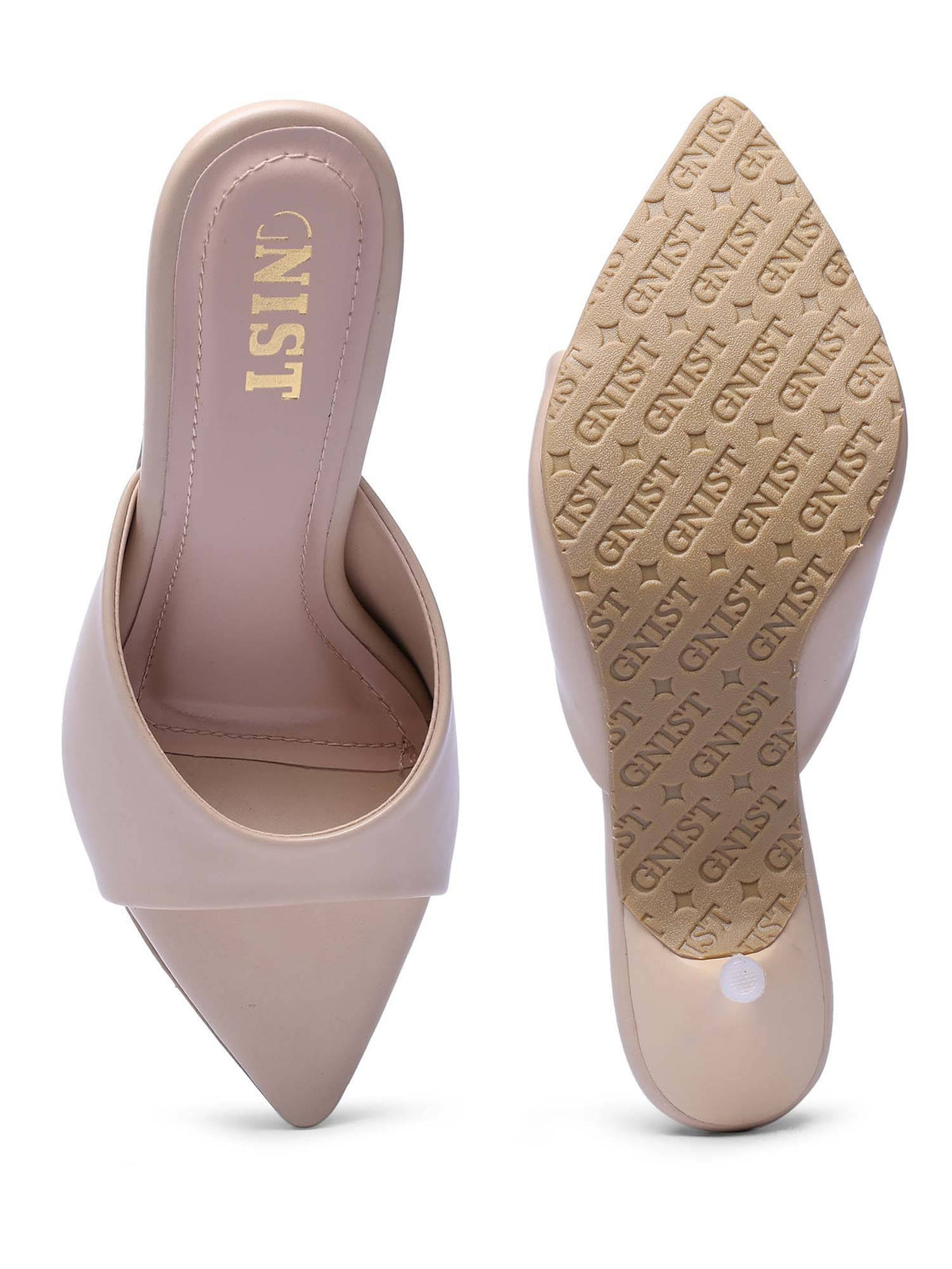 Comfortable Pointed Toe Tan Kitten Heels | H78 - view 41