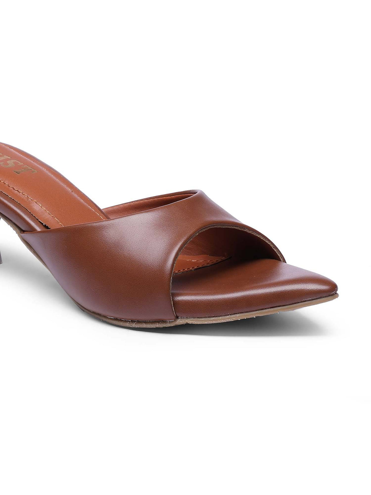 Comfortable Pointed Toe Beige Kitten Heels | H78 - view 11