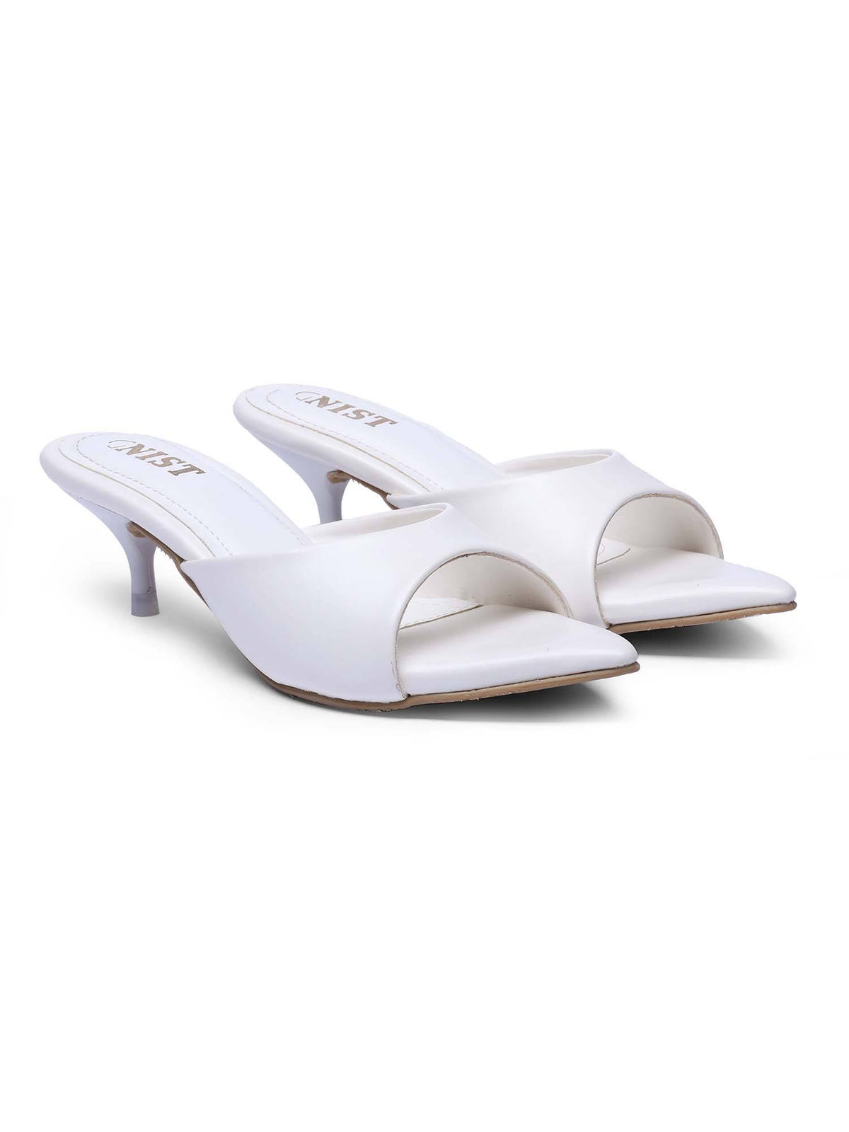 Comfortable Pointed Toe Tan Kitten Heels | H78 - view 17