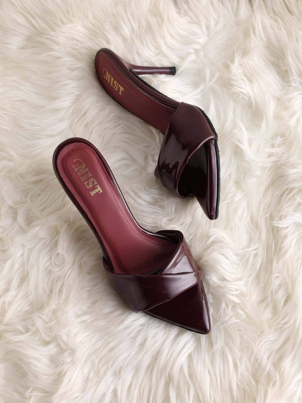 Pointed Toe Twisted Strap Beige Stilettos | H78 - view 50