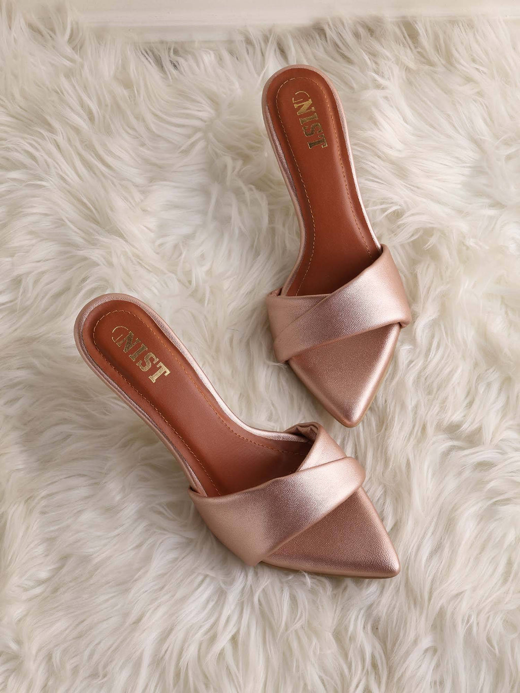 Pointed Toe Twisted Strap Cherry Maroon Stilettos | H78 - view 18