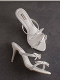 Double Bow Cherry Maroon Stilettos | H78 - view 16