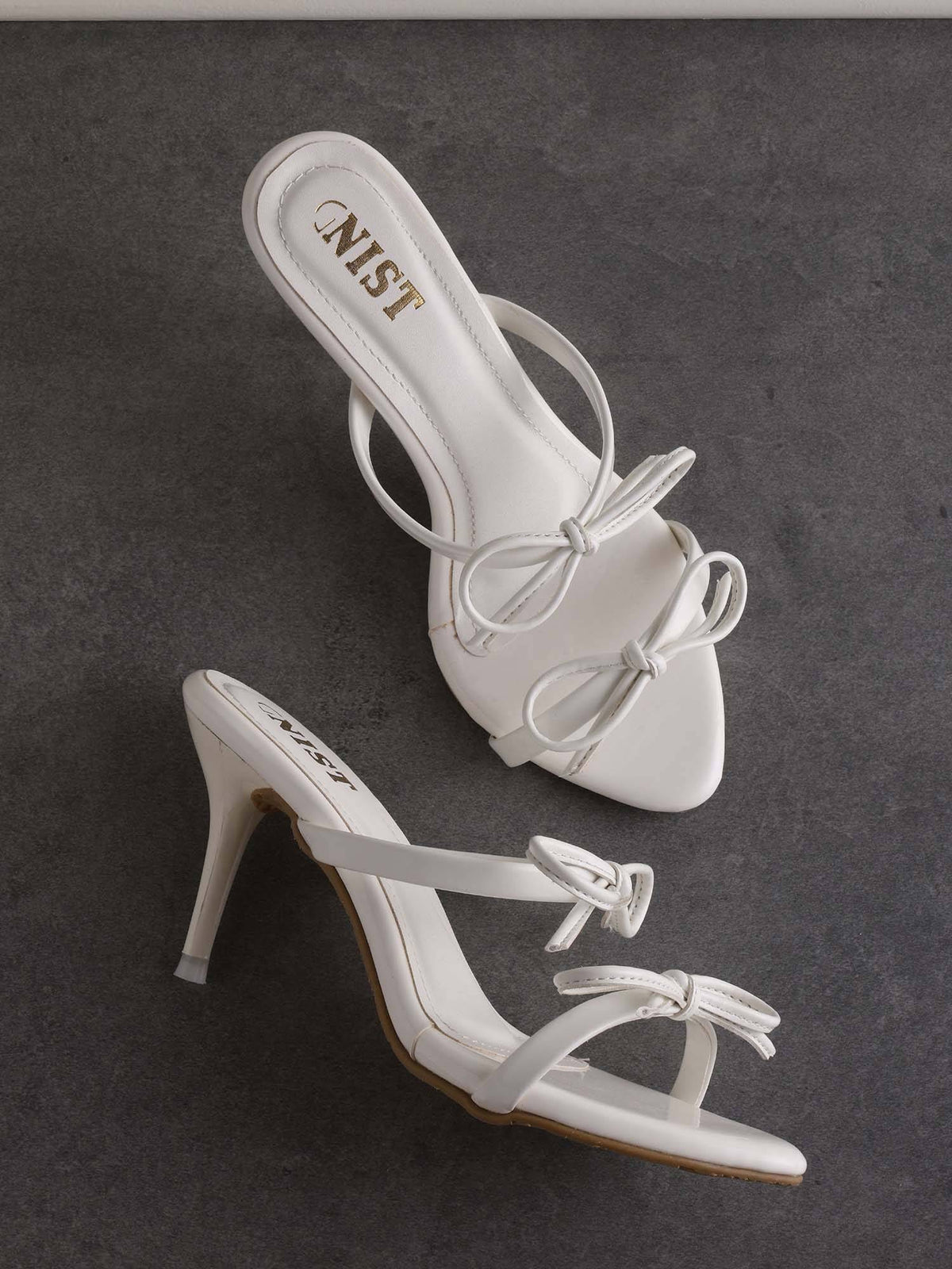 Double Bow Cherry Maroon Stilettos | H78 - view 16