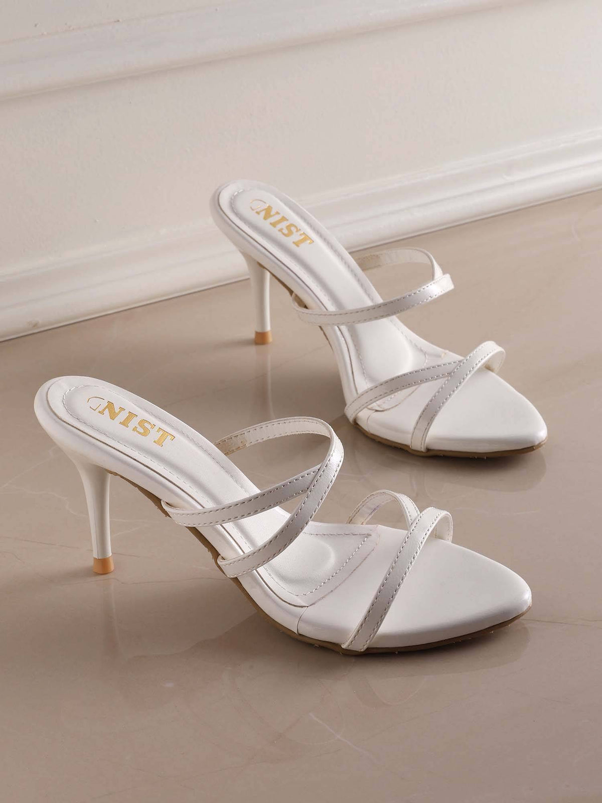 Classic Pointed Toe White Stilettos | H78 - view 2