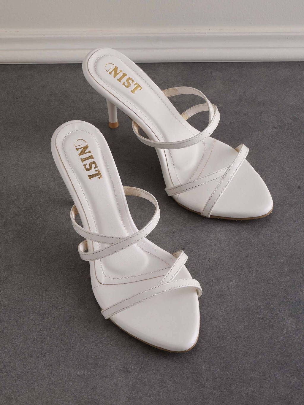 Classic Pointed Toe White Stilettos | H78 - view 3