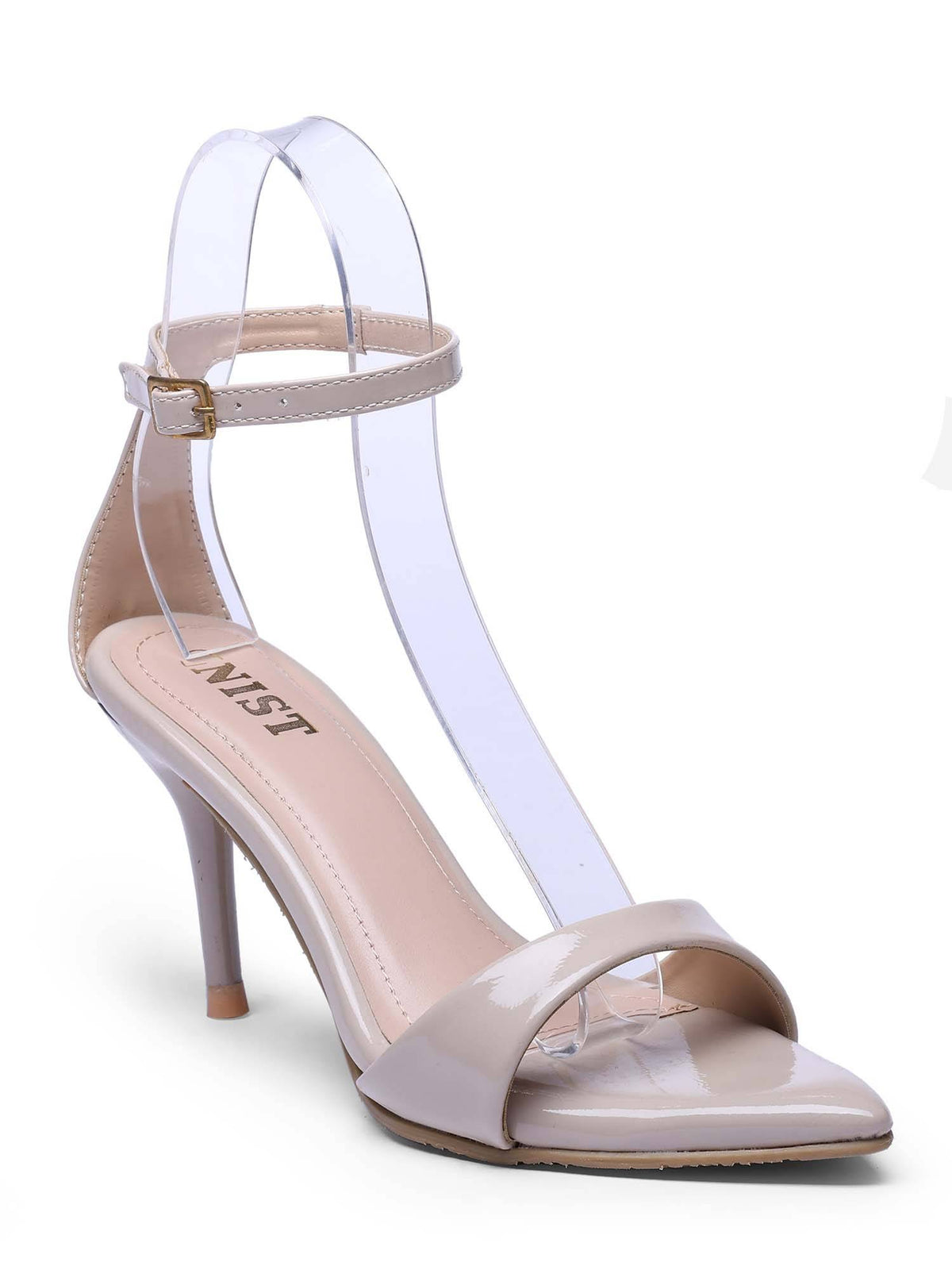 Pointed Toe Ankle Strap Black Stilettos | H78 - view 10