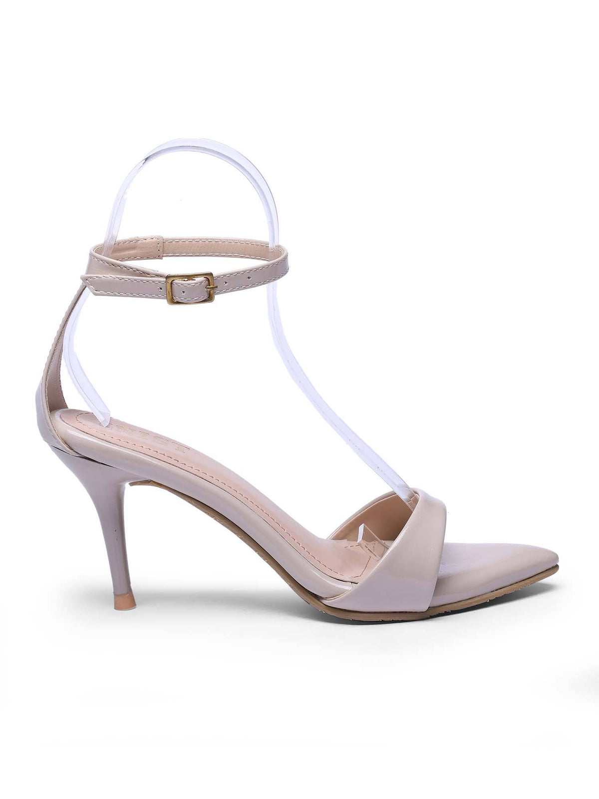 Pointed Toe Ankle Strap Black Stilettos | H78 - view 11