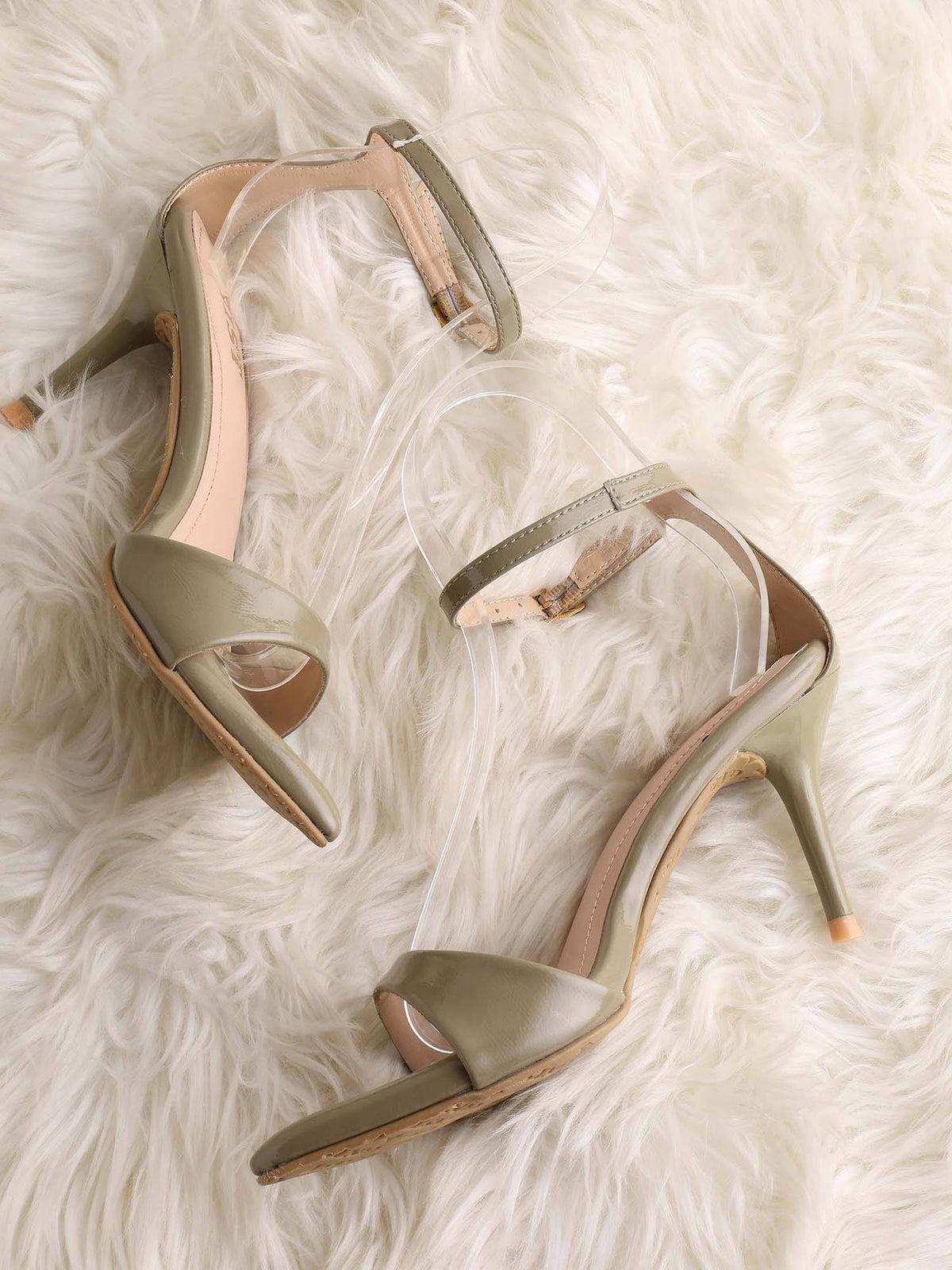 Pointed Toe Ankle Strap Black Stilettos | H78 - view 14