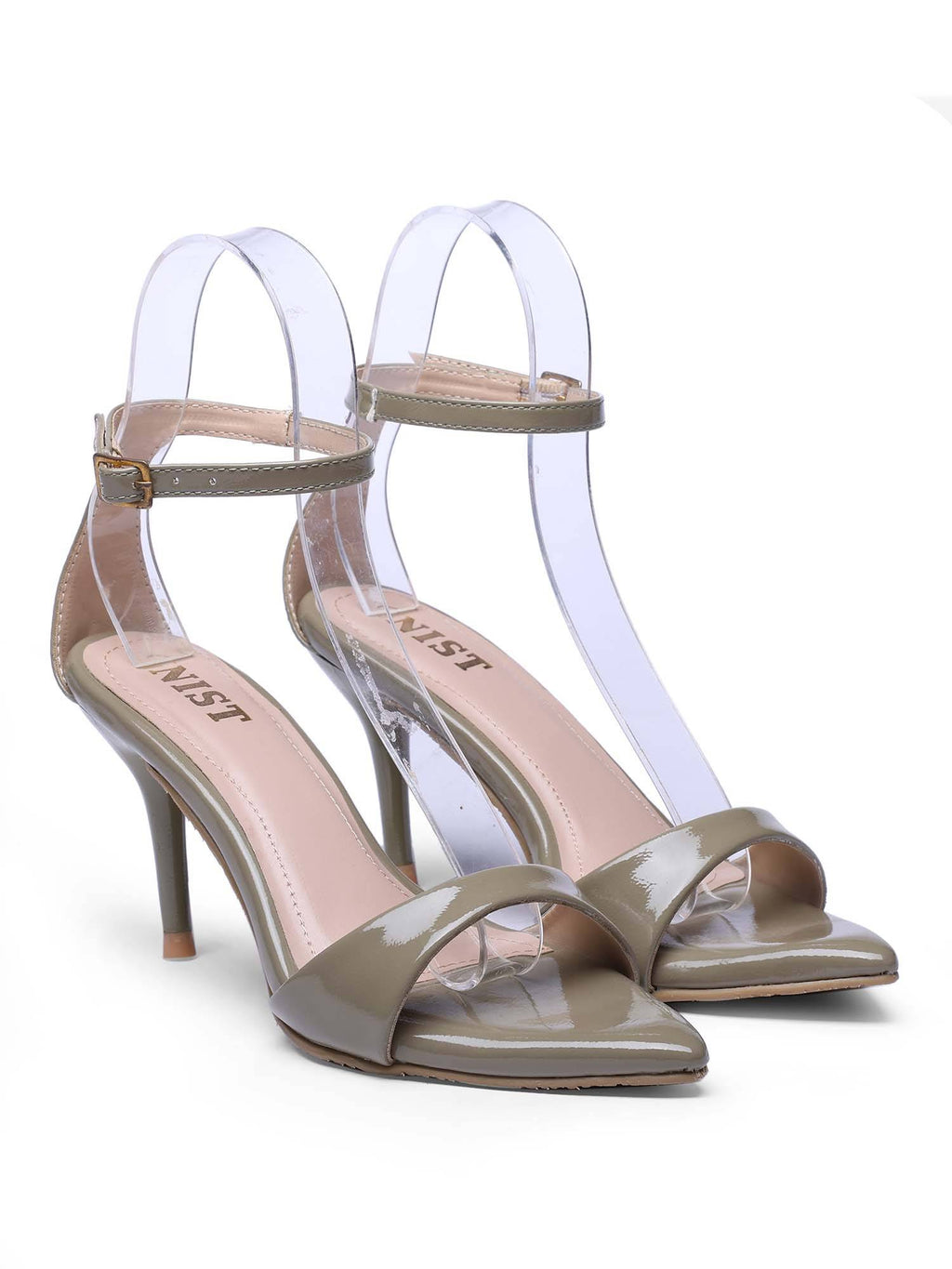 Pointed Toe Ankle Strap Black Stilettos | H78 - view 15