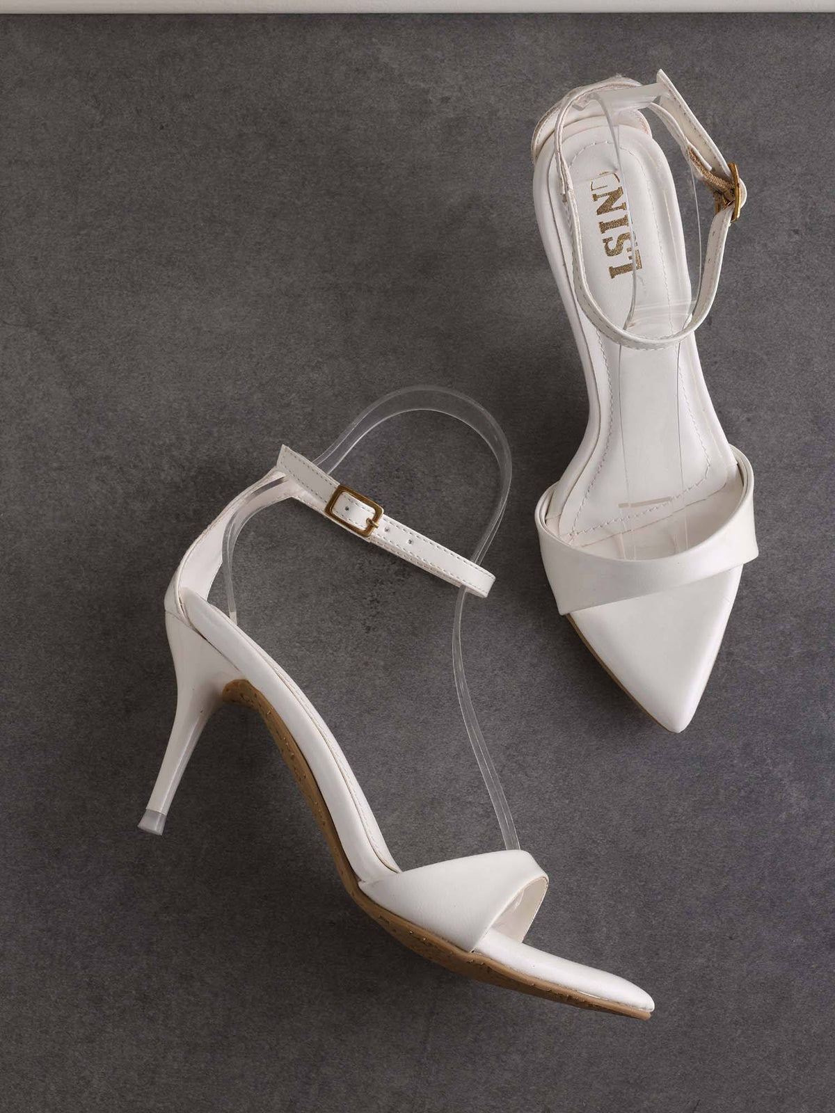 Pointed Toe Ankle Strap Black Stilettos | H78 - view 21