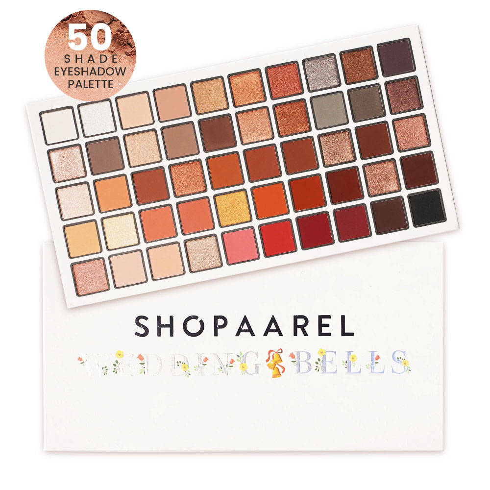 Wedding Bell 50 Color Eyeshadow Palette, Blendable Mattes, Zero Fallout, Perfect Shade | E20 - view 1