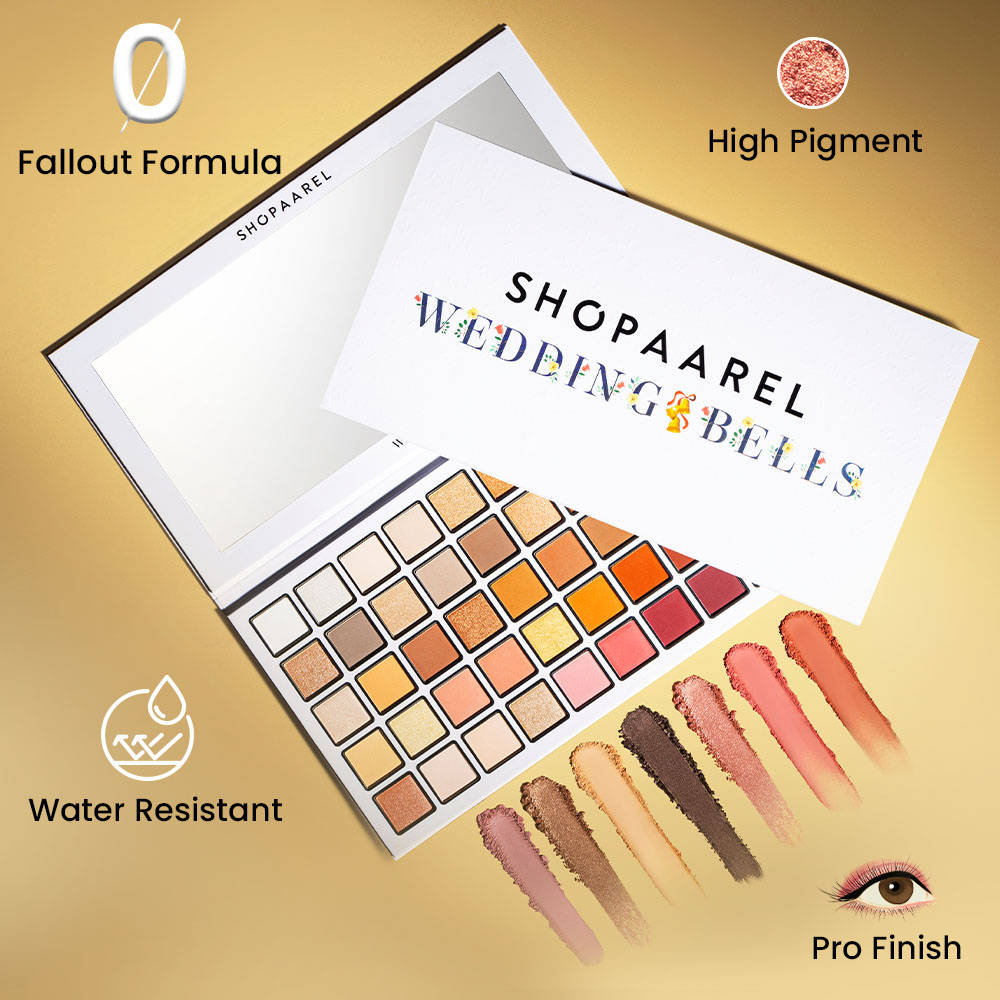 Wedding Bell 50 Color Eyeshadow Palette, Blendable Mattes, Zero Fallout, Perfect Shade | E20 - view 2