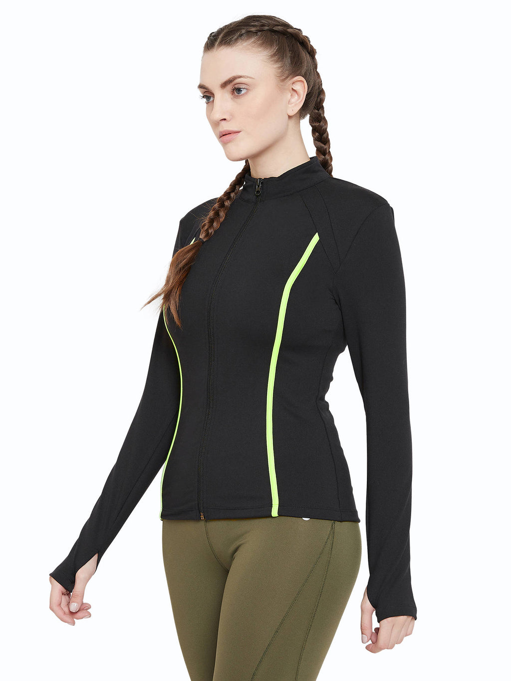 Solid Sporty Jacket Black | JK12 - view 3