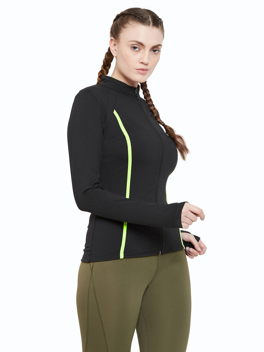 Solid Sporty Jacket Black | JK12 - view 4