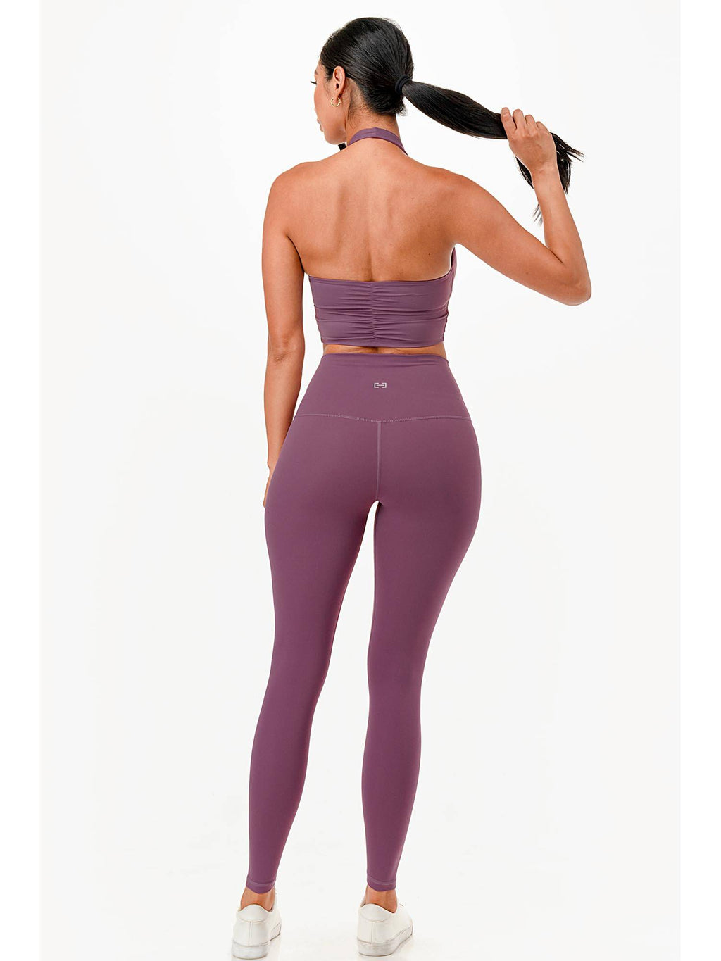 Purple Solid Divine Leggings | L90 - view 2