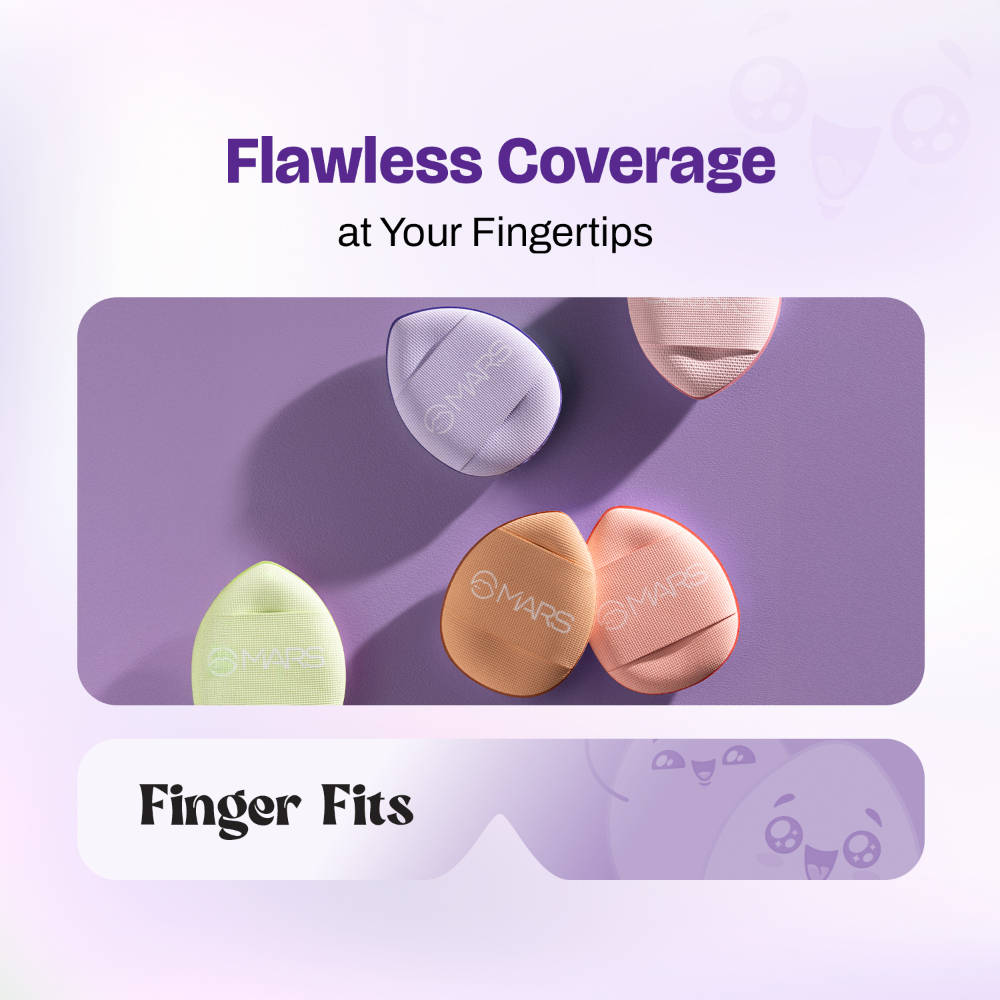 Finger Fits Mini Makeup Puffs For Multipurpose Makeup - Pack Of 5 | C83 - view 6