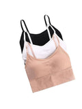 Women Cotton Padded Bra Everyday Workout Bralette Multi-Color (Pack of 3) | sb09 - view 1