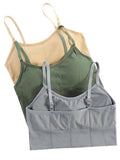 Women Cotton Padded Bra Everyday Workout Bralette Multi-Color (Pack of 3) | sb09 - view 1