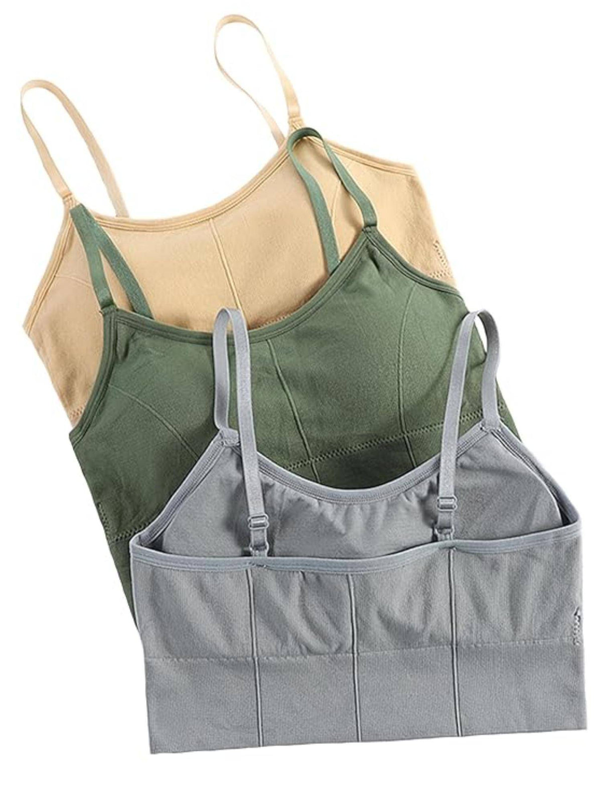 Women Cotton Padded Bra Everyday Workout Bralette Multi-Color (Pack of 3) | sb09 - view 1
