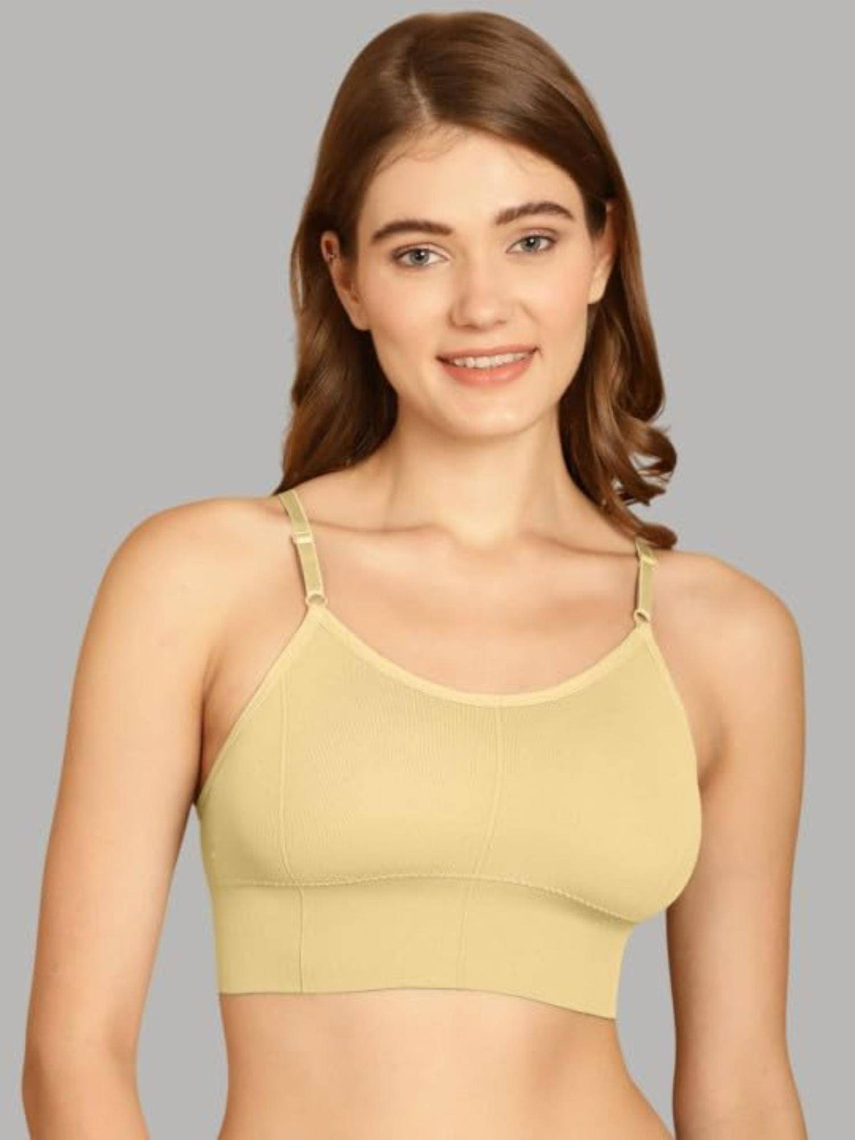 Women Cotton Padded Bra Everyday Workout Bralette Multi-Color (Pack of 3) | sb09 - view 3