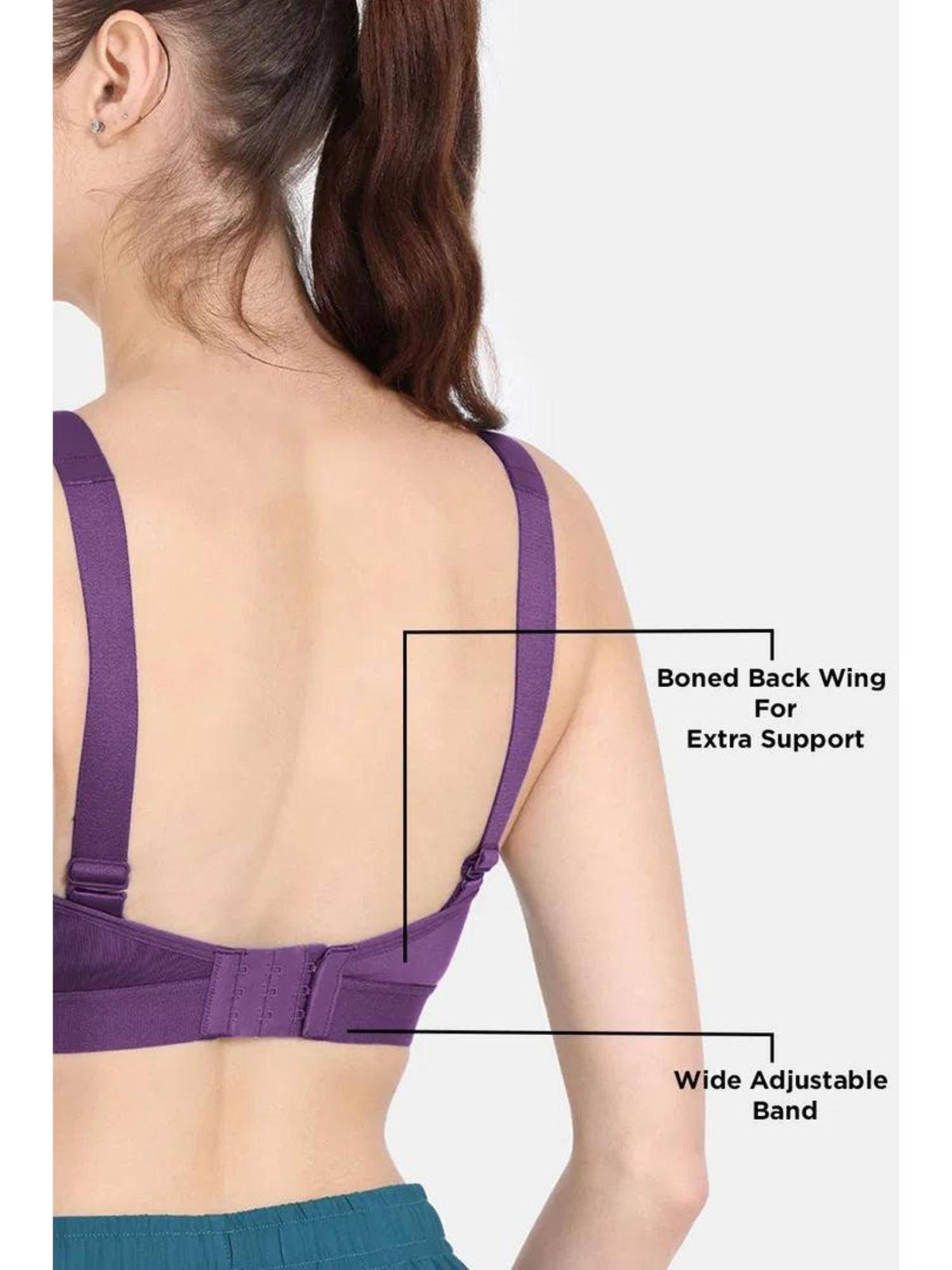 Zelocity High Impact Quick Dry Sports Bra - Castlerock | sb09 - view 31