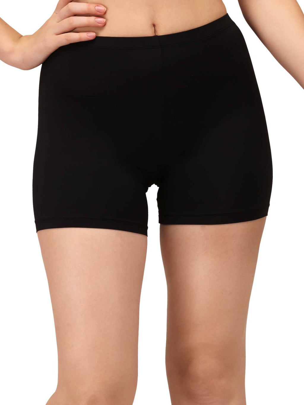 Mid Rise Soft Polyamide Spandex Mid Thigh Length Cycling Shorts - view 11