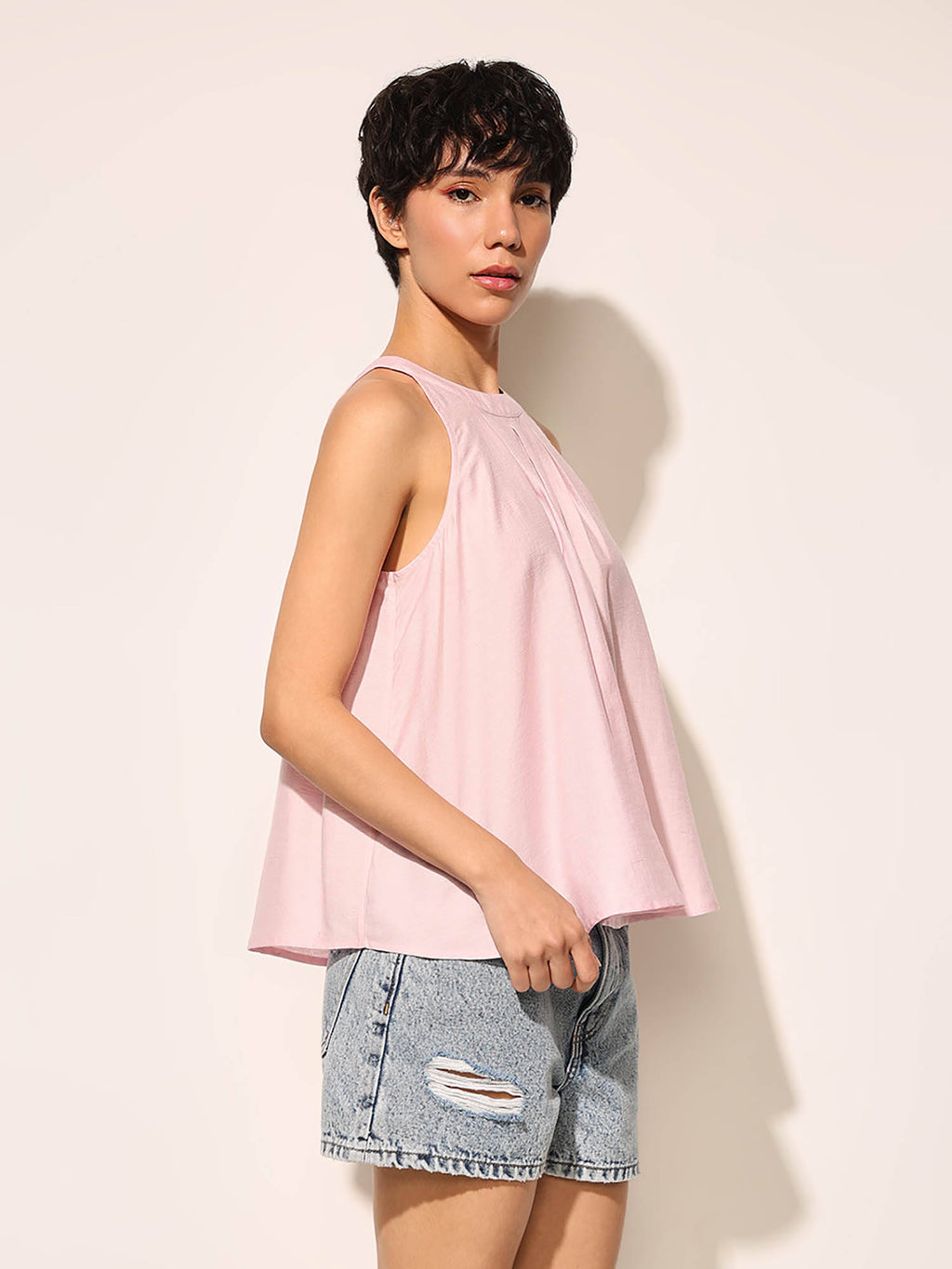 Women Regular Fit Pink Top | HT67 - view 5