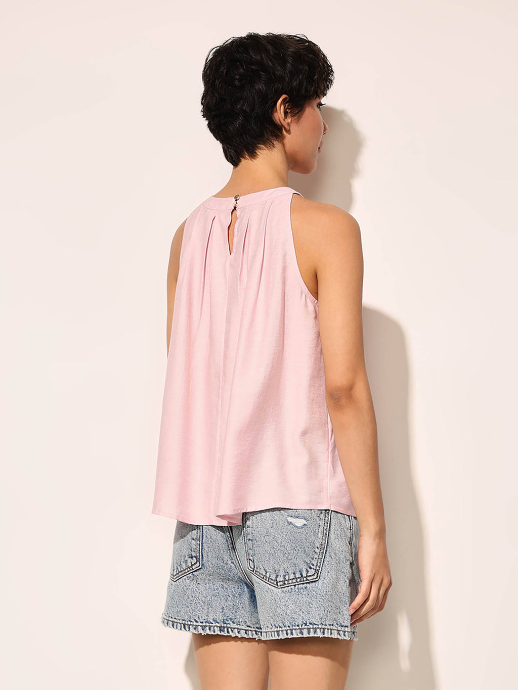 Women Regular Fit Pink Top | HT67 - view 6