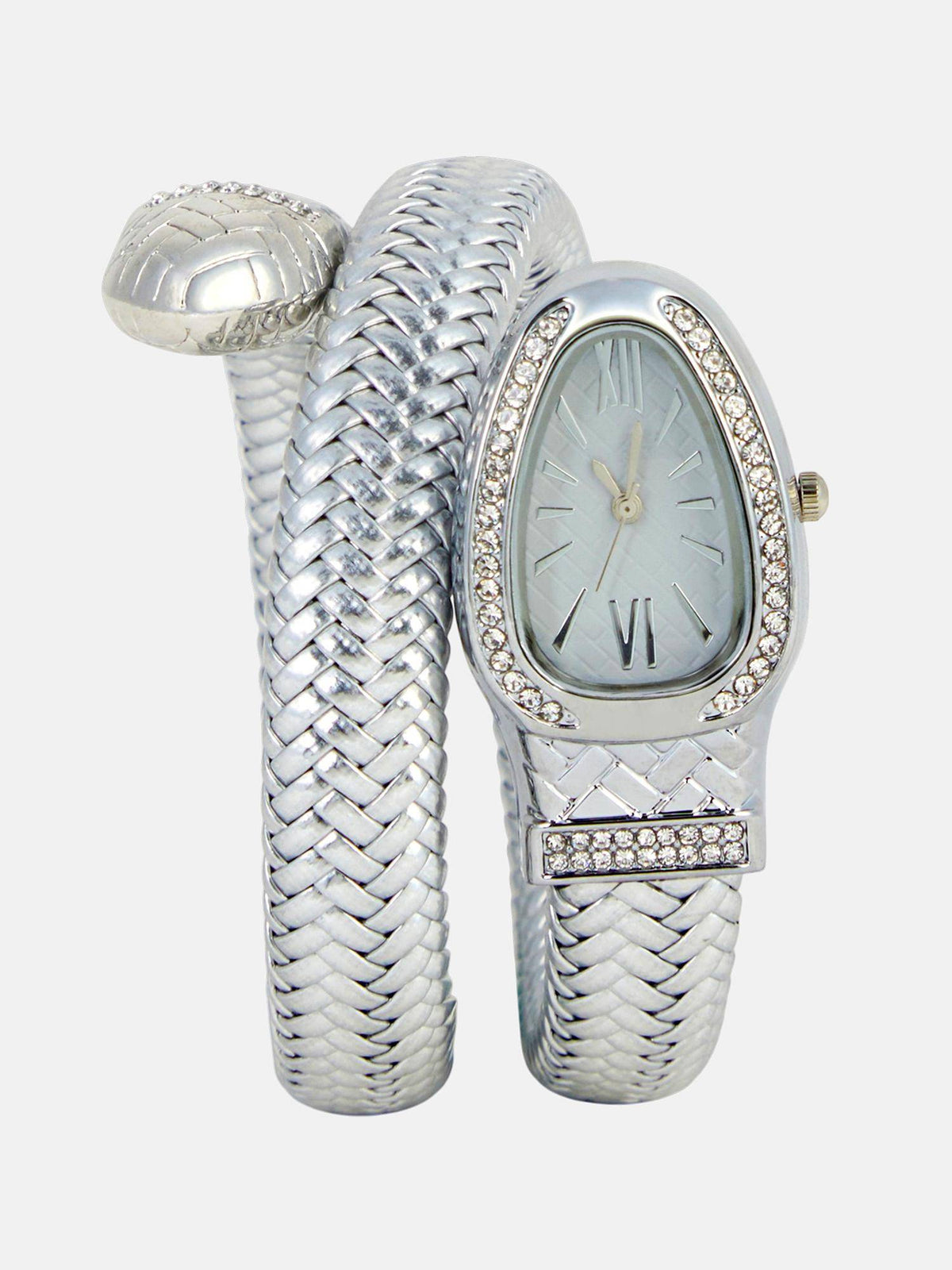 Women Oval Bracelet Silver Dial Analog Watch - | W92 - view 1