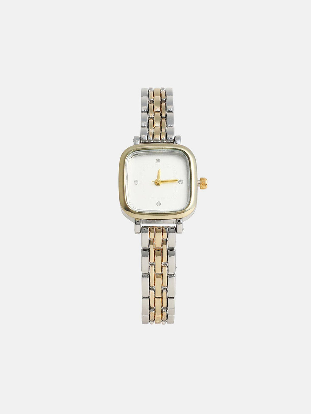 Women The Minimal Block Square White Dial Analog Watch - | W92 - view 1