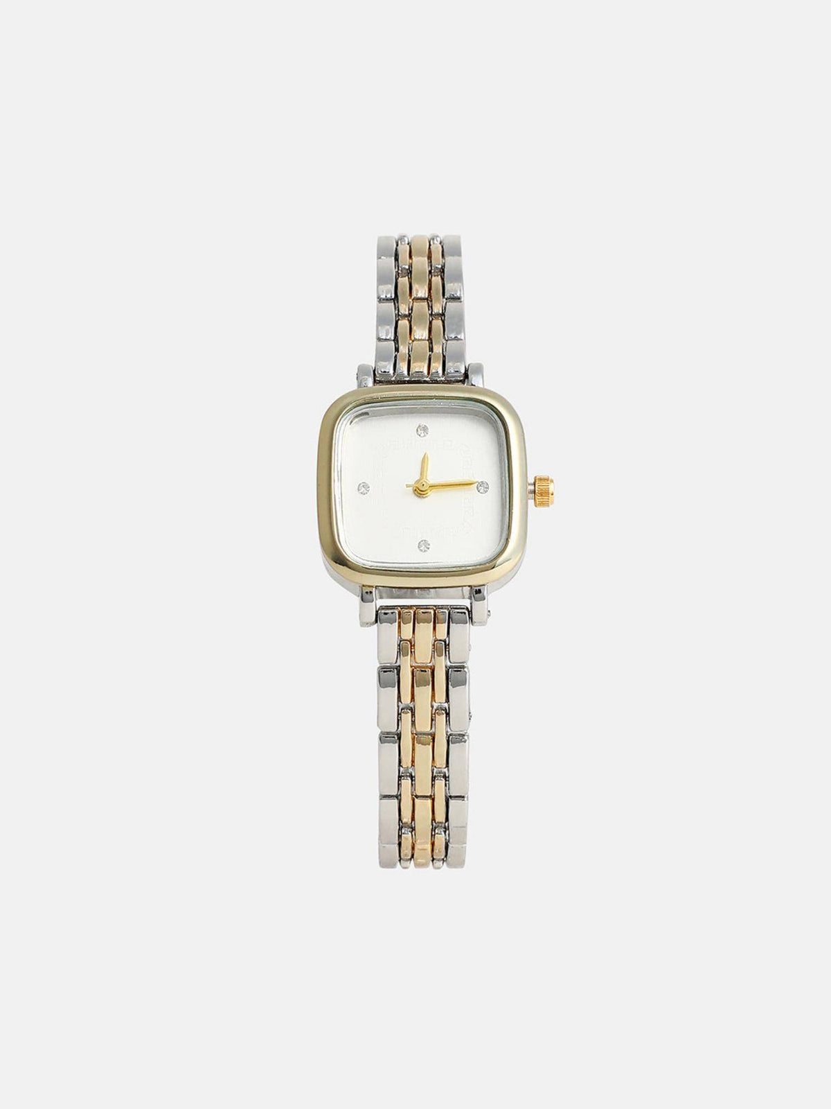 Women The Minimal Block Square White Dial Analog Watch - | W92 - view 1