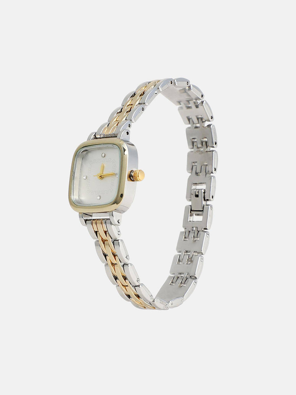 Women The Minimal Block Square White Dial Analog Watch - | W92 - view 7