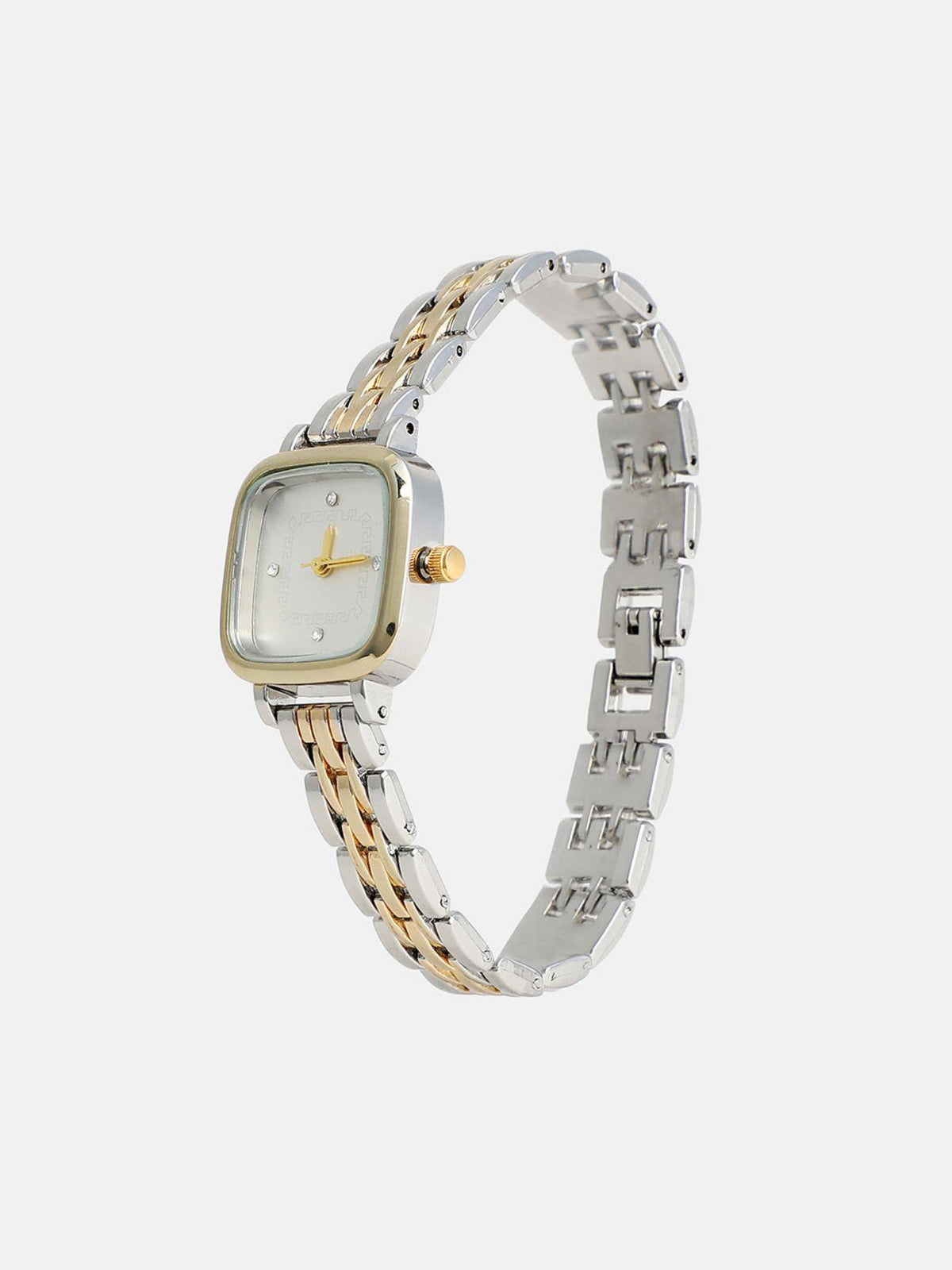 Women The Minimal Block Square White Dial Analog Watch - | W92 - view 7