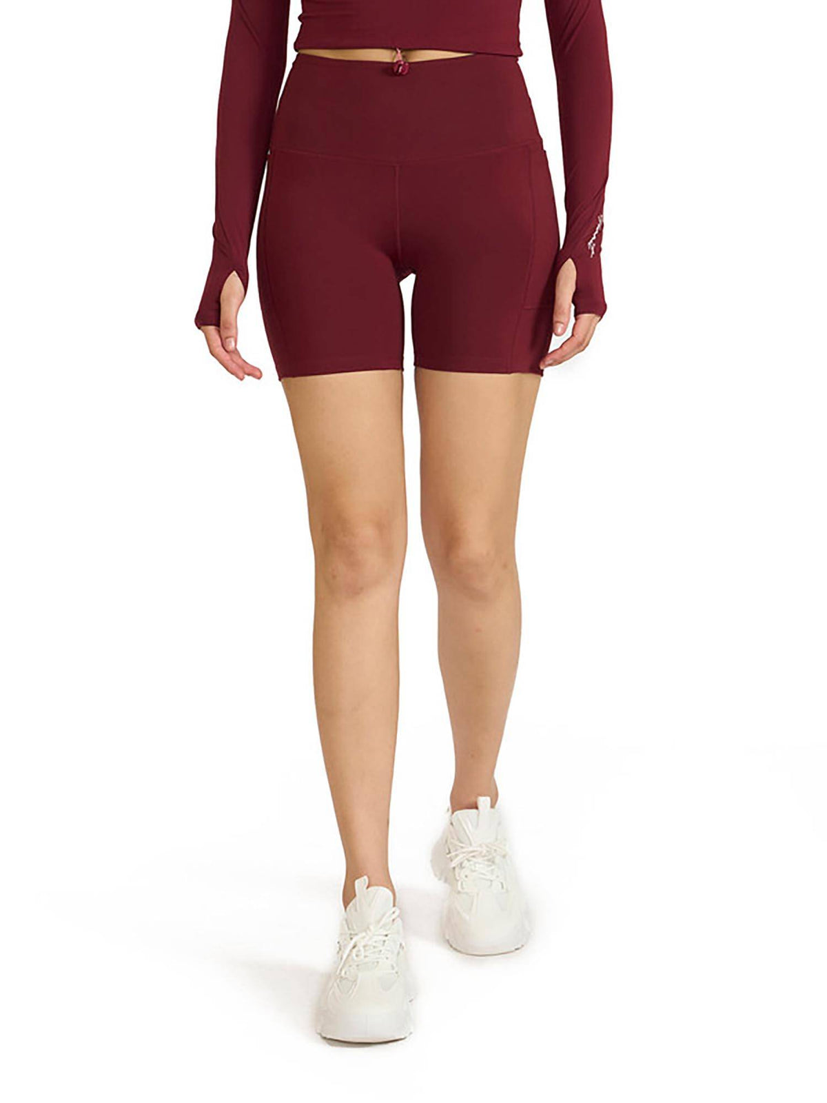 Taupe Zen High Waist 4 Way Stretch Cycling Shorts - view 8