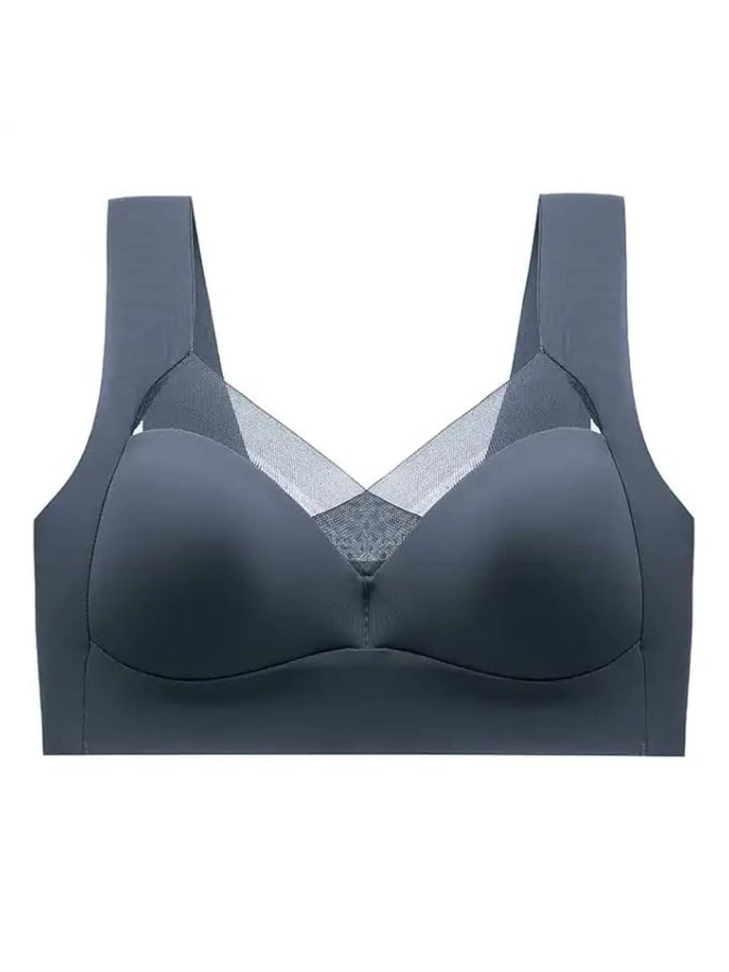 Women Grey Full Coverage Seamless Pushup Every Day Bralette Sporta Workout Bra | sb09 - view 2