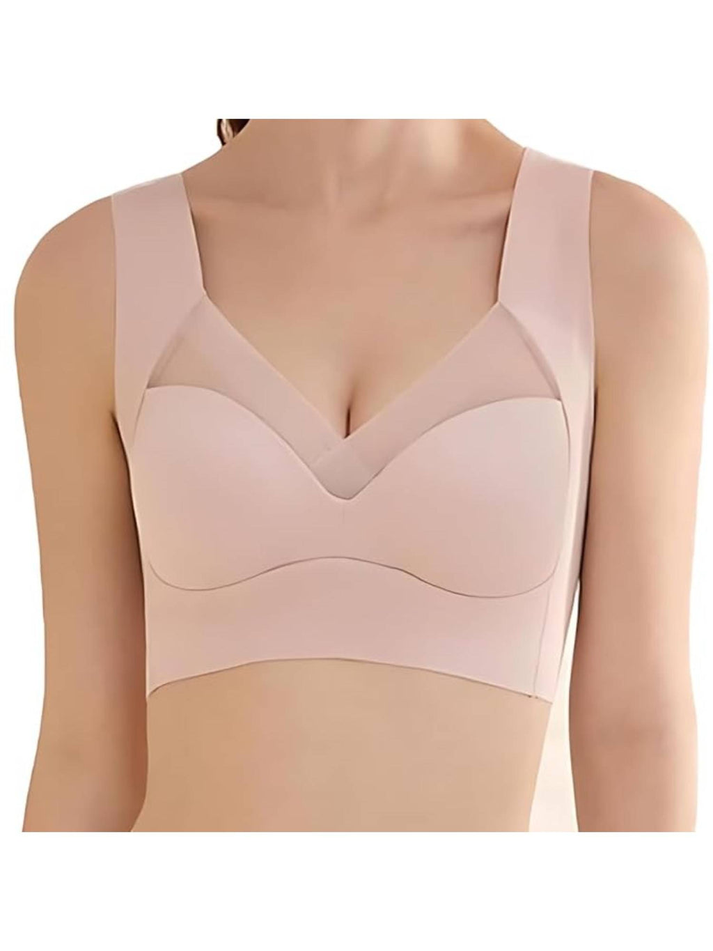 Women Grey Full Coverage Seamless Pushup Every Day Bralette Sporta Workout Bra | sb09 - view 8