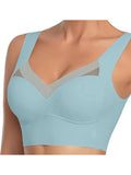 Women Grey Full Coverage Seamless Pushup Every Day Bralette Sporta Workout Bra | sb09 - view 15