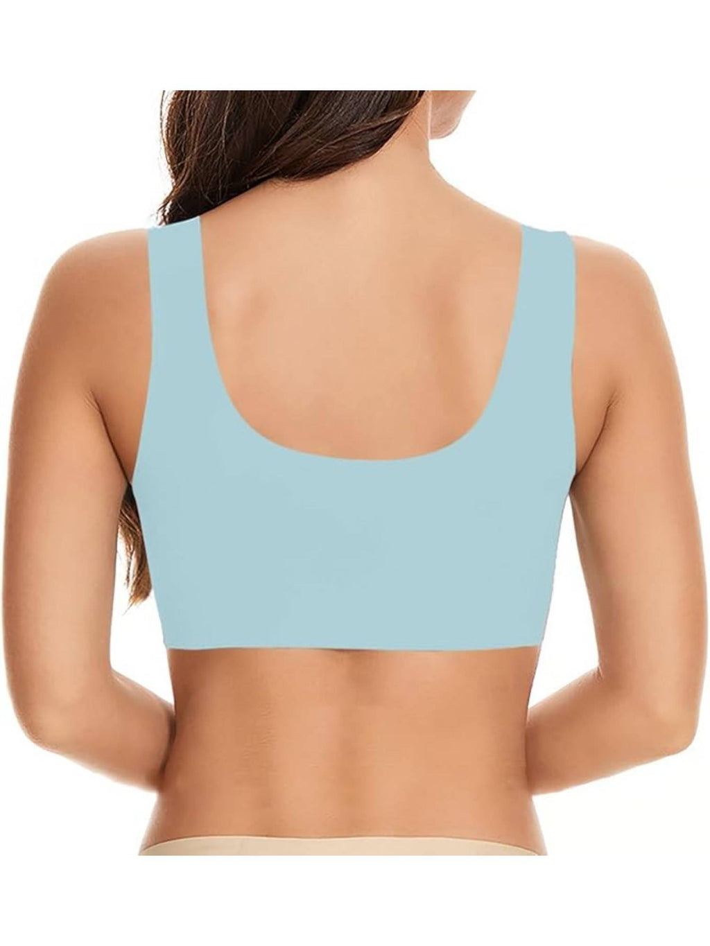 Women Grey Full Coverage Seamless Pushup Every Day Bralette Sporta Workout Bra | sb09 - view 17