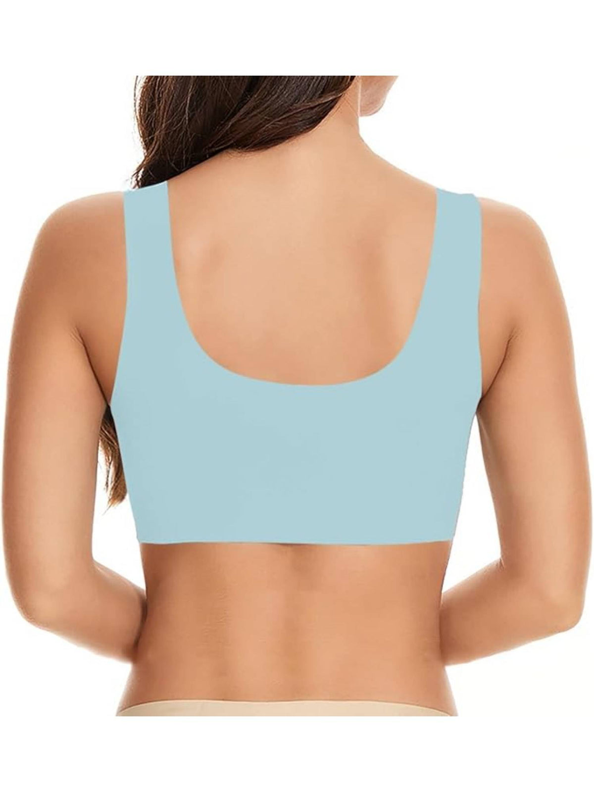 Women Grey Full Coverage Seamless Pushup Every Day Bralette Sporta Workout Bra | sb09 - view 17