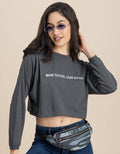 Full Sleeves Boxy Crop Top For Women | CT61 - view 27