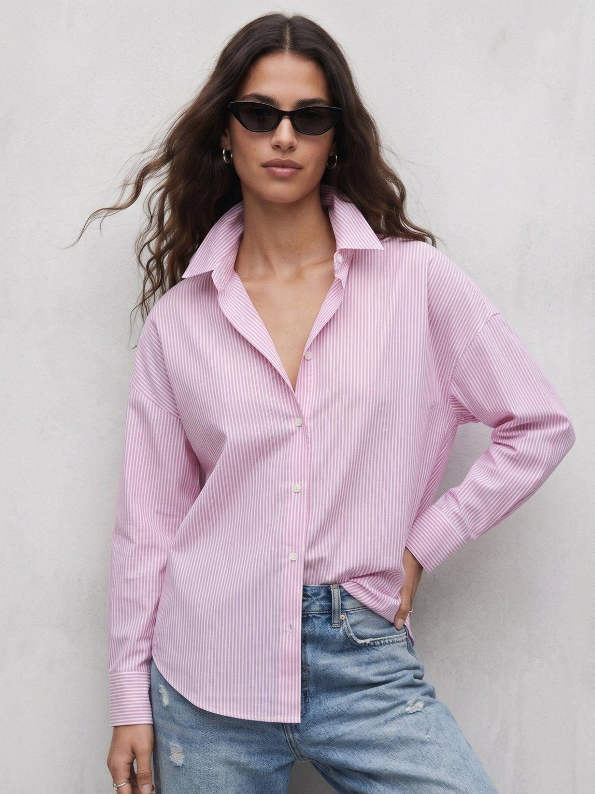 Pink Stripes Cotton Shirt | S67 - view 3