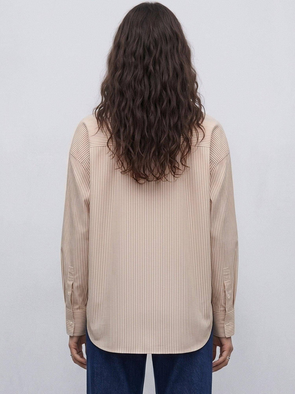 Brown Stripes Cotton Shirt | S67 - view 6