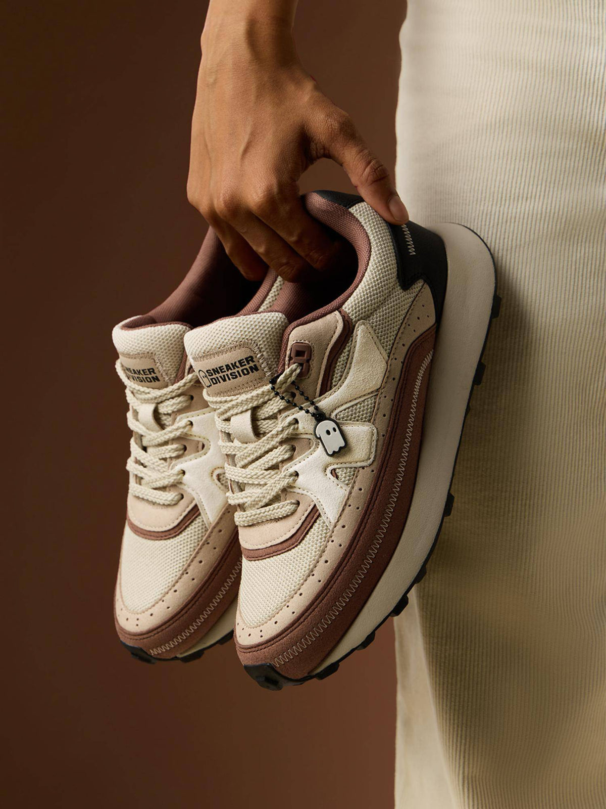 Milano: Walnut Women Beige Sneakers | SN09 - view 6